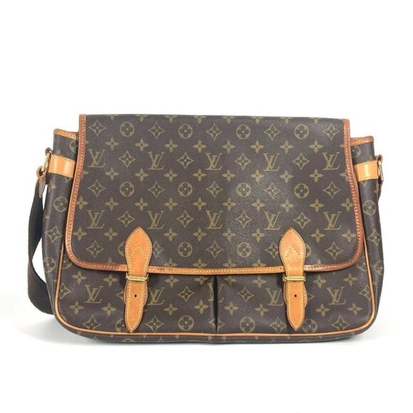 LOUIS VUITTON M42249 Monogram GibeciereGM Crossbody Messenger Bag Shoulder Bag - Picture 1 of 16